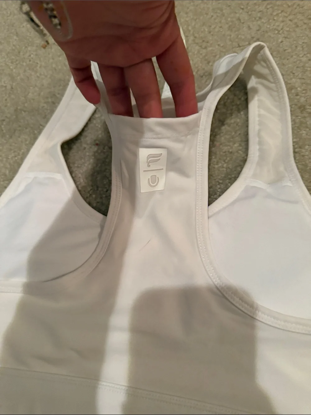 Fall Women’s Racerback Sports Bra - White